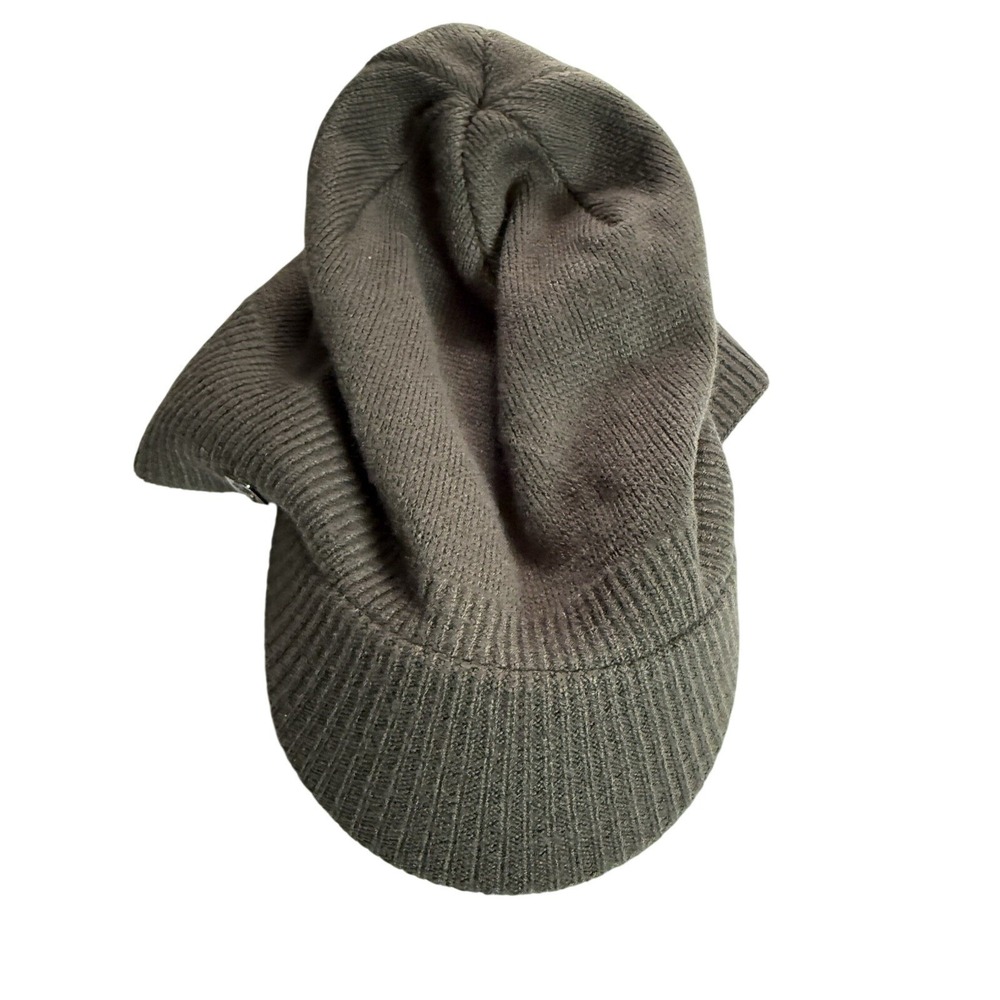 Spyder Gray Beanie Hat Army Brim Cap Men's One Size Winter